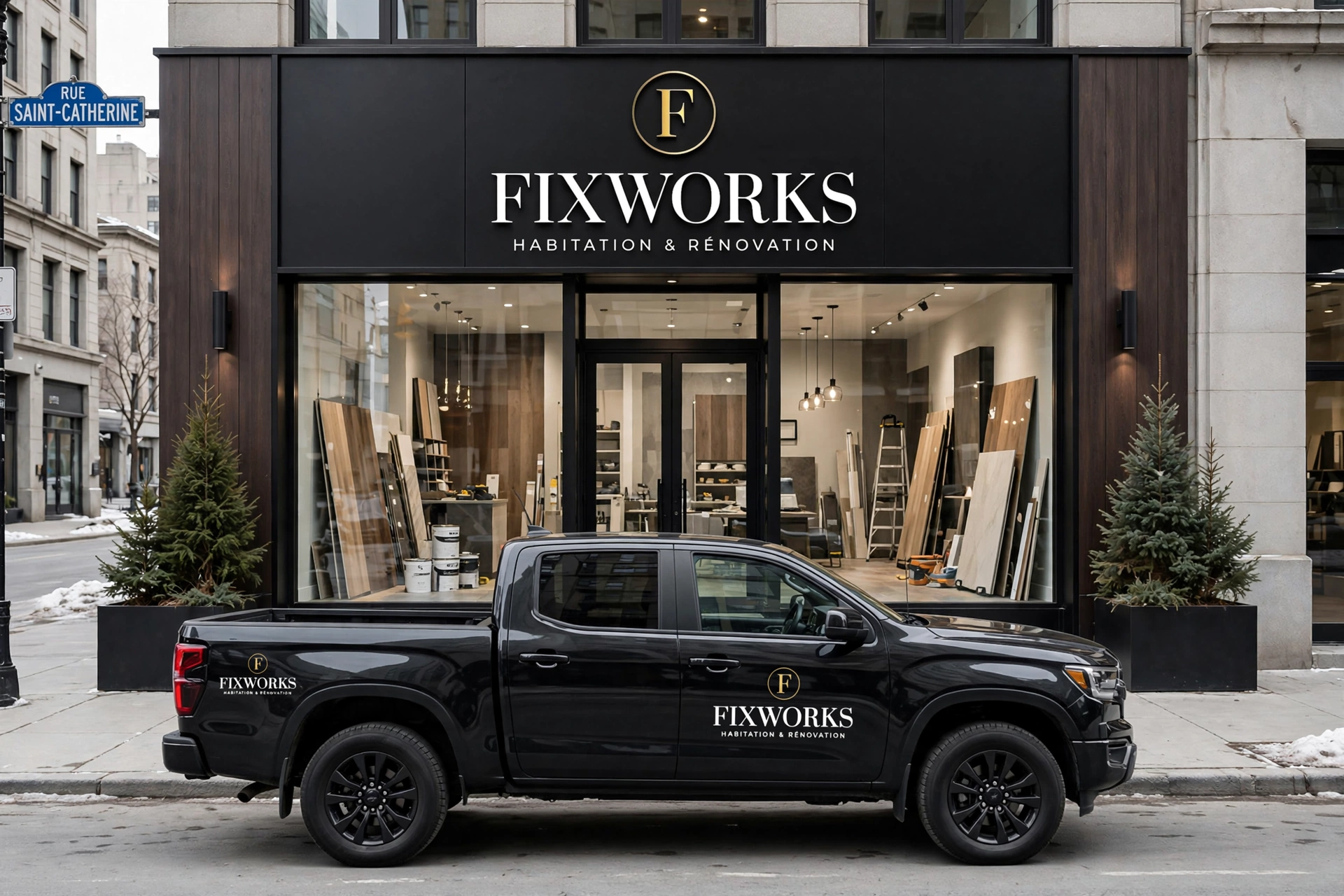 L'équipe FixWorks, rue Saint-Catherine, Montréal